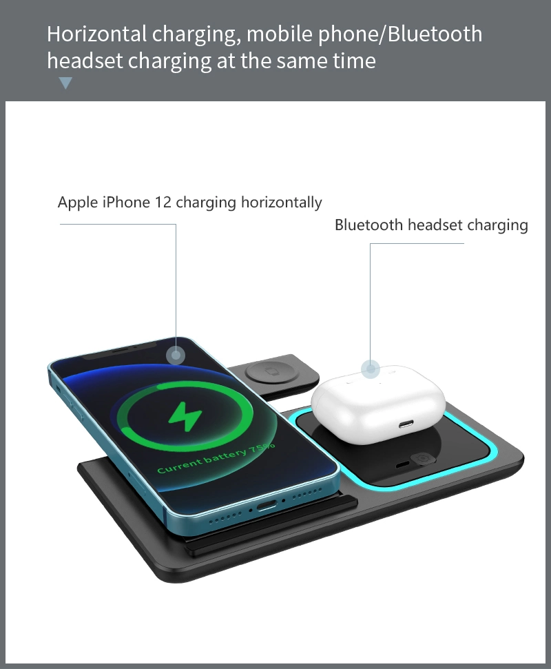 3 in 1 15W 10W Fast Charge Wireless Charger Stand Holder Wireless Charging Multifuncion Station Support Apple Products