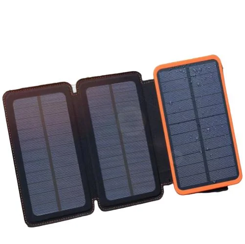 5V 2A 8000mAh Solar Power Bank Waterproof Dual USB Power Bank High Quality Light Foldable Solar Panel Power Bank Mobile Charger