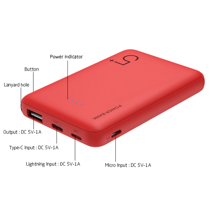 5000mAh China Products Suppliers Factory Wholesale Portable Mobile Charger Power Bank Supply