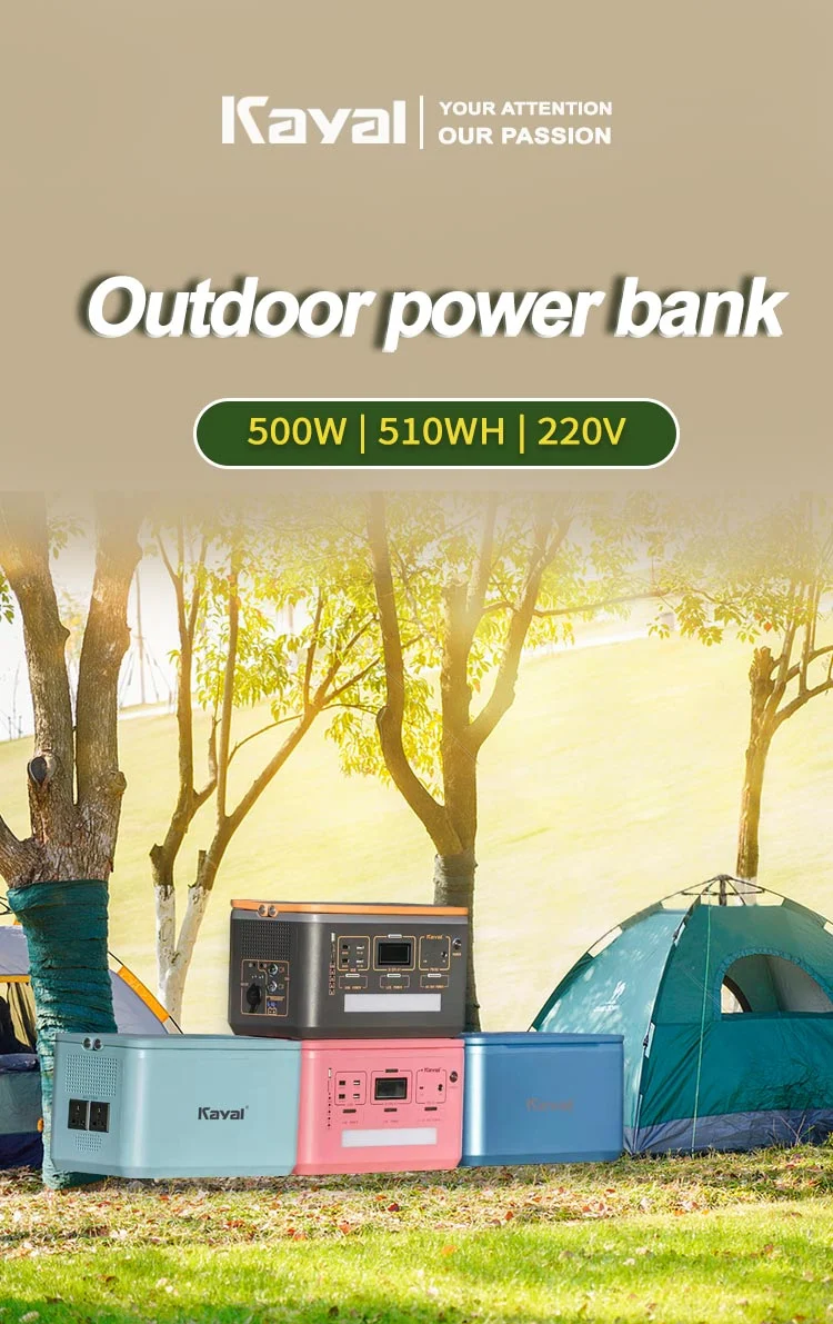 LED Lighting off Grid Solar Energy Systems 500wh Portable Lithium Battery Power Station 500W 110V for Camping Emergency Rescue