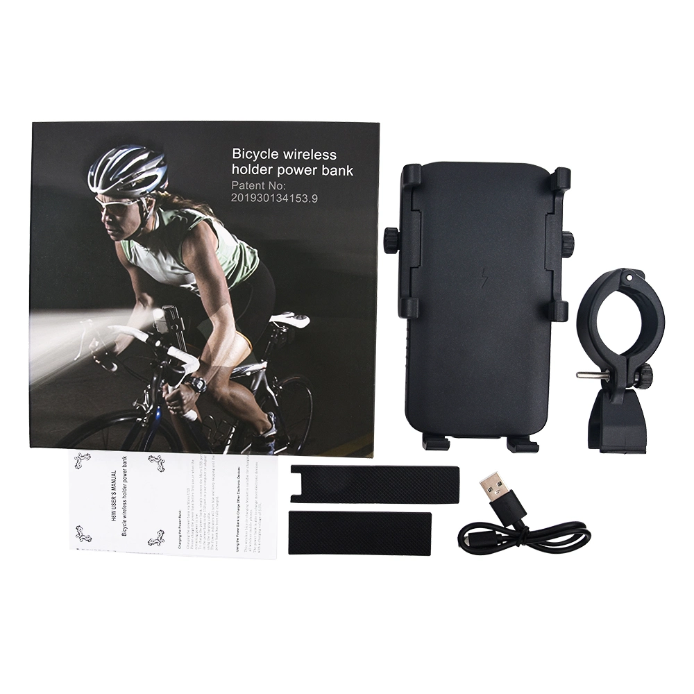 Portable Wireless Smartphone Bike Holder 5000mAh Bicycle Powerbank Bracket for Mountain Bike