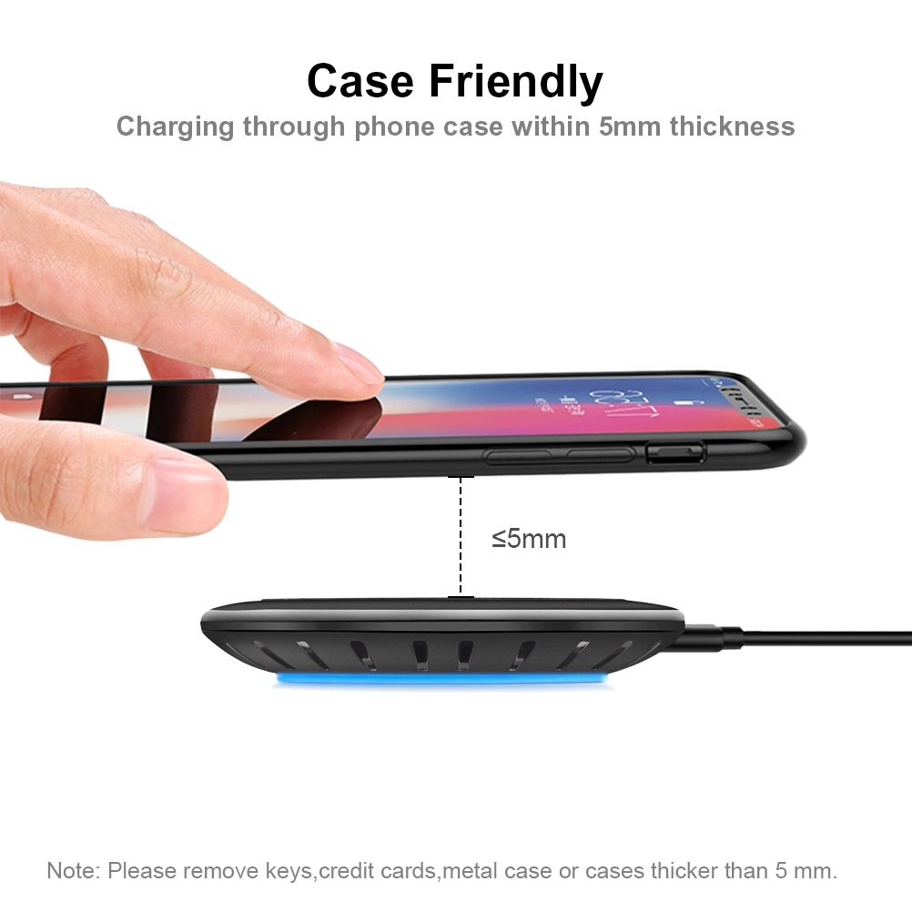 Hot Selling OEM Fast Charging Qi Wireless Charger Pad 10W 15W for Mobile Phone