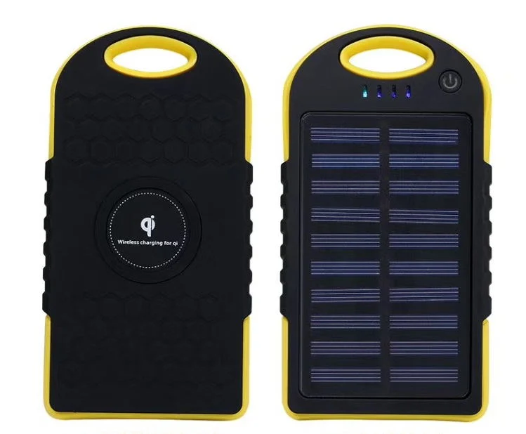 New Innovation Technology Wireless Charger, Waterproof Portable Solar Power Bank 8000mAh