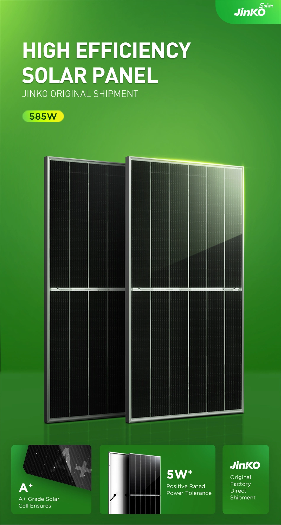 China Jinko Solar Panel Tiger Price 400watt 400w 455w 450w 420w 460w 500w 535w 540w 550w 610 410 W Precio