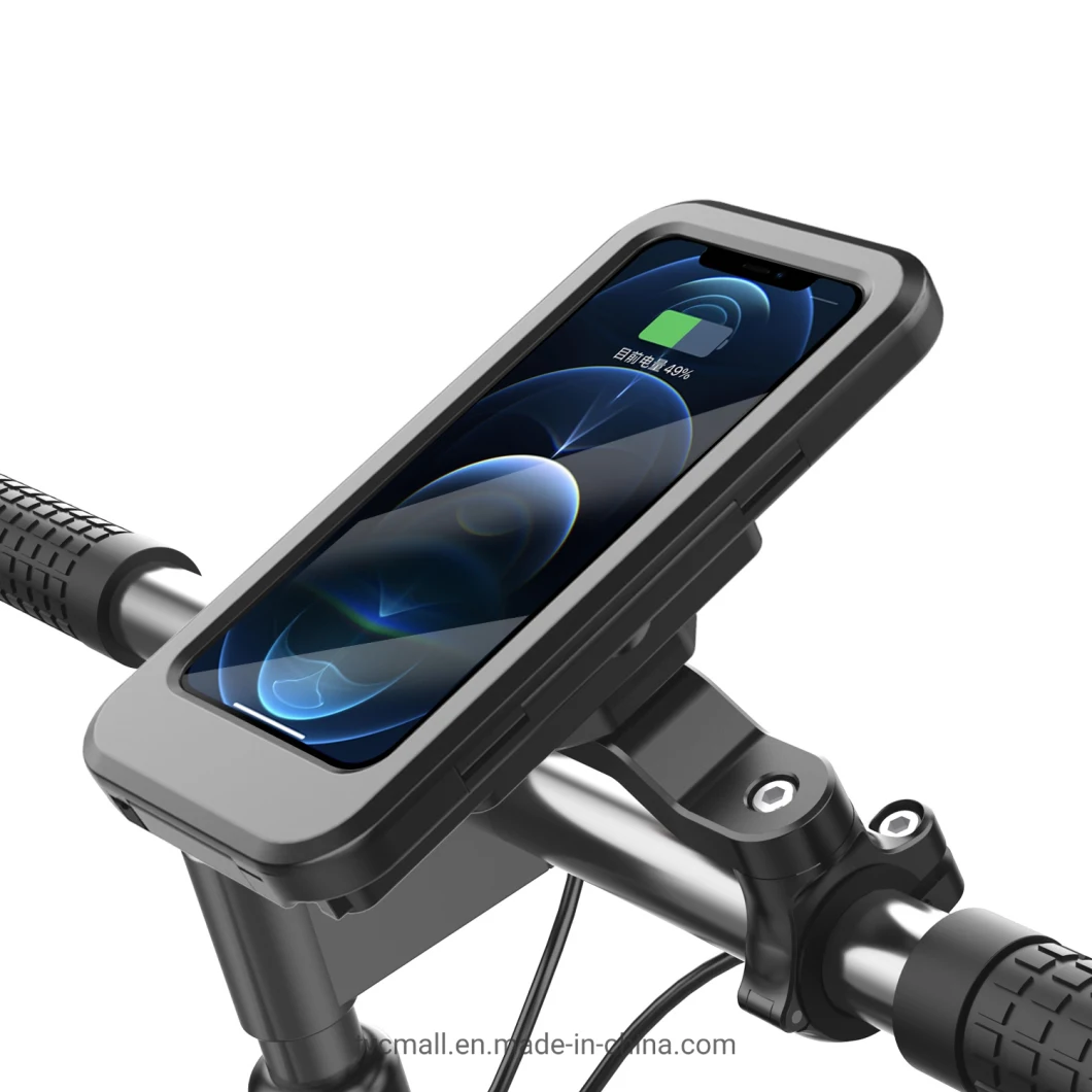 Wh-69b 15W Wireless Power Bank Bike Phone Holder 5000mAh Portable Charger Bicycle Phone Bracket for Motorbike E-Bike Waterproof Phone Holder
