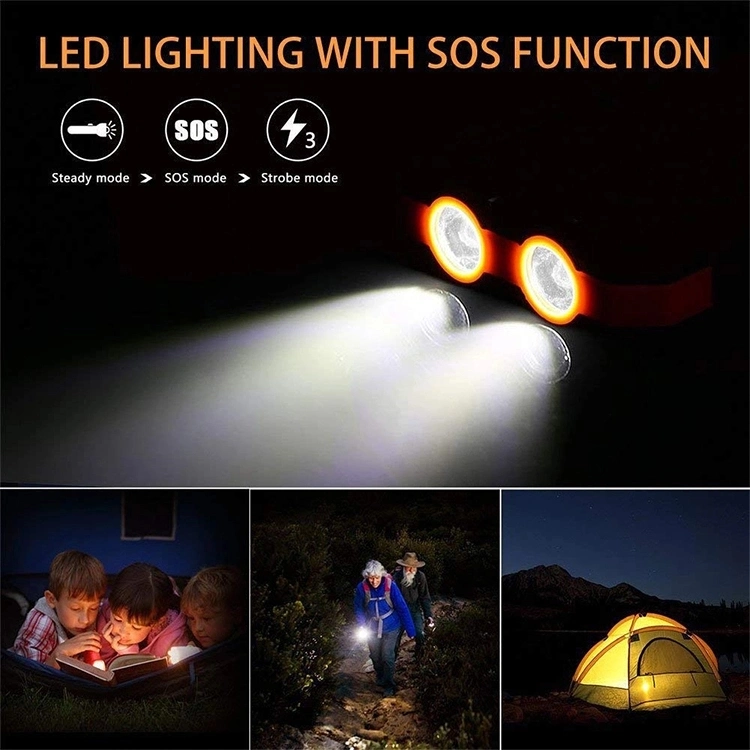 Waterproof Solar Power Bank 8000mAh Mobile Charger Portable Battery with LED Torch and Compass