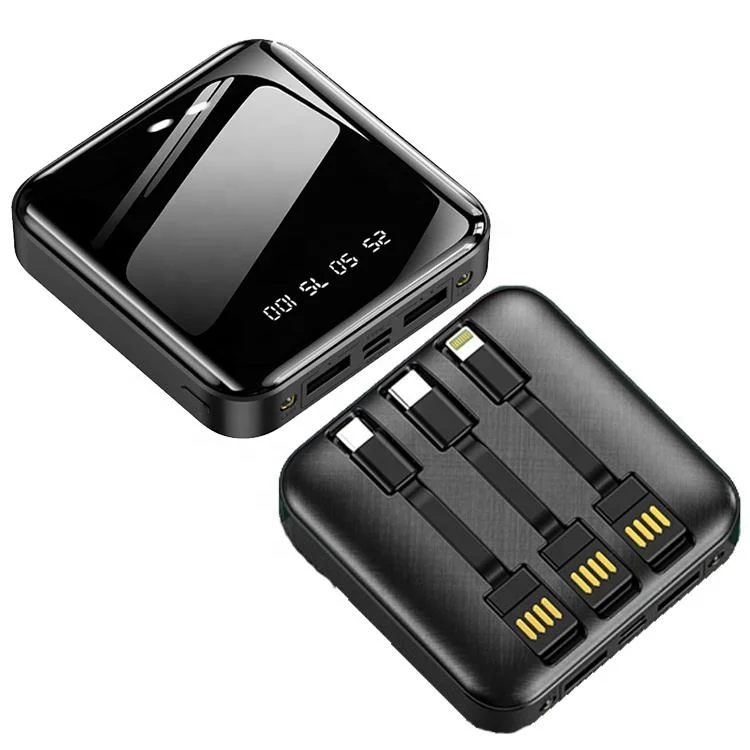Type C Dual USB Li Polymer Battery Small Power Bank Smart Phone Charger Portable Mini Power Bank 5000mAh
