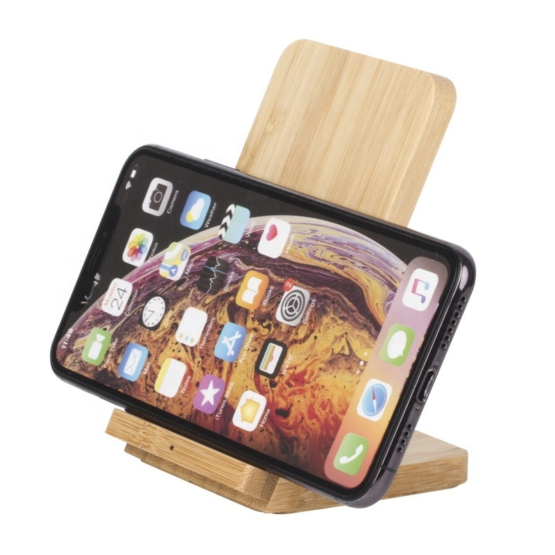 10W 7.5W 5W Patented Design Bamboo Wood Fast Charging Qi Wireless Charger