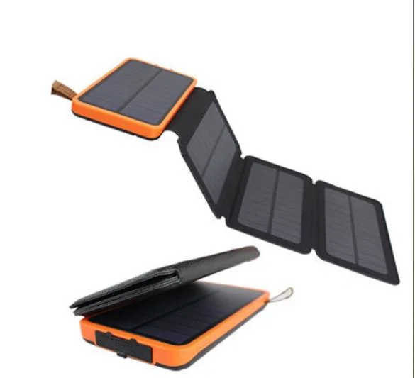 5V 2A 8000mAh Solar Power Bank Waterproof Dual USB Power Bank High Quality Light Foldable Solar Panel Power Bank Mobile Charger