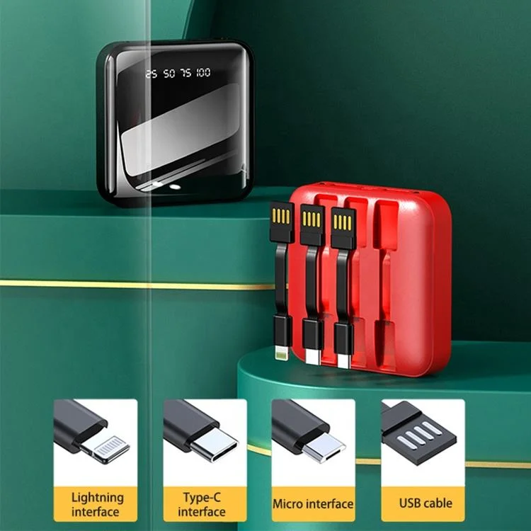 Type C Dual USB Li Polymer Battery Small Power Bank Smart Phone Charger Portable Mini Power Bank 5000mAh