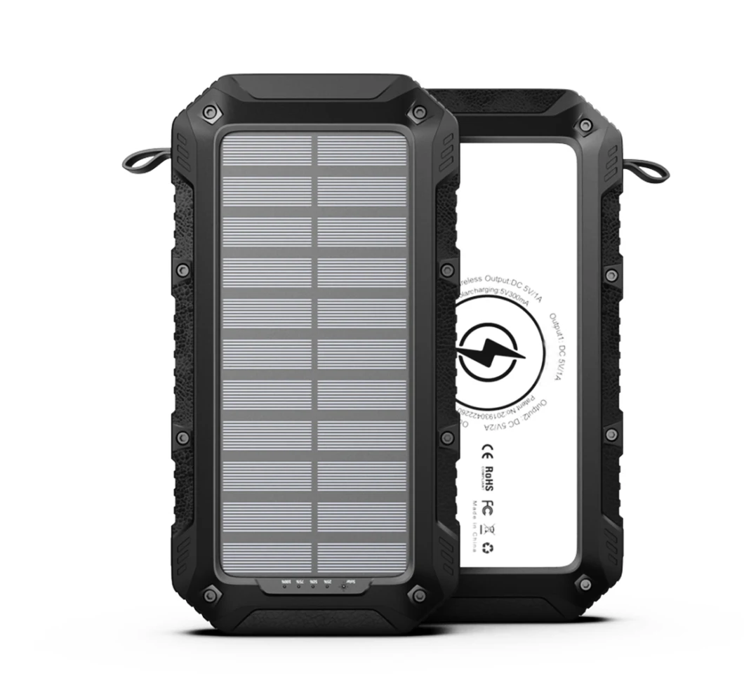 Supplier of Solar Charger Power Bank, 20000mAh Portable Wireless Power Bank, Built-in LED Flashlight for All Cell Phone