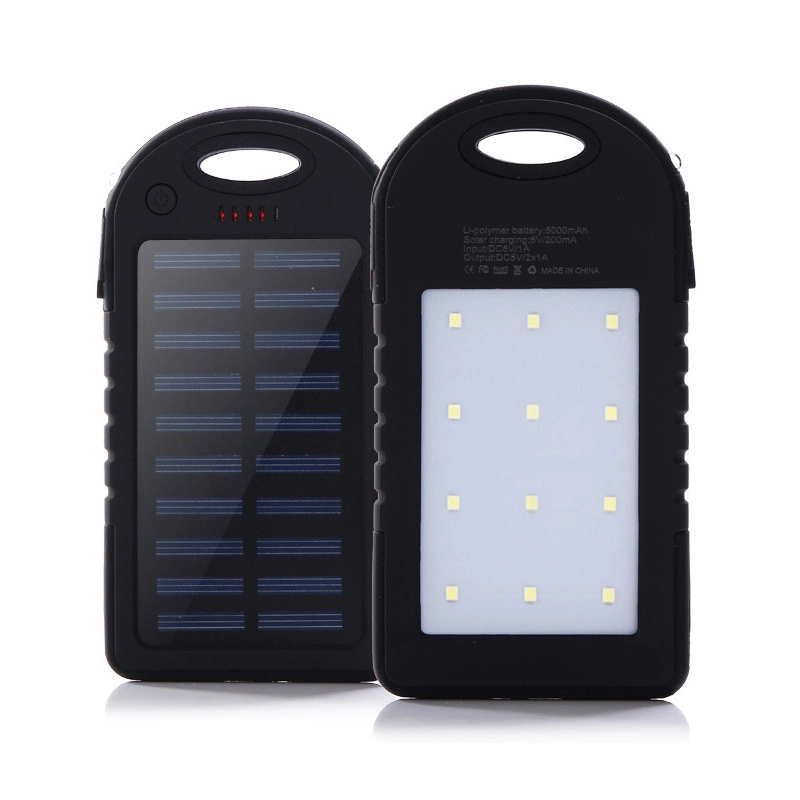 Wholesale 8000mAh Dual-USB Waterproof Solar Power Bank Battery Charger Powerbank