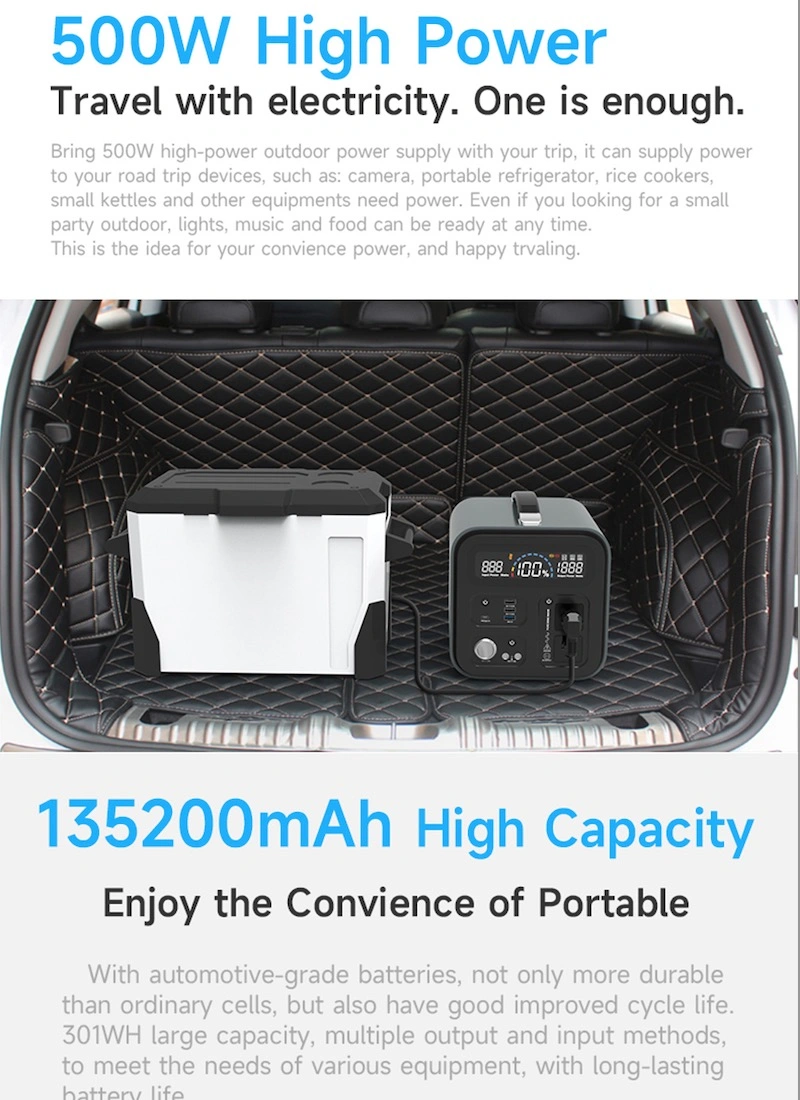 500W Portable Power Bank/Portable Power Station for Camping/House/Rescue/Emergency (UA551)