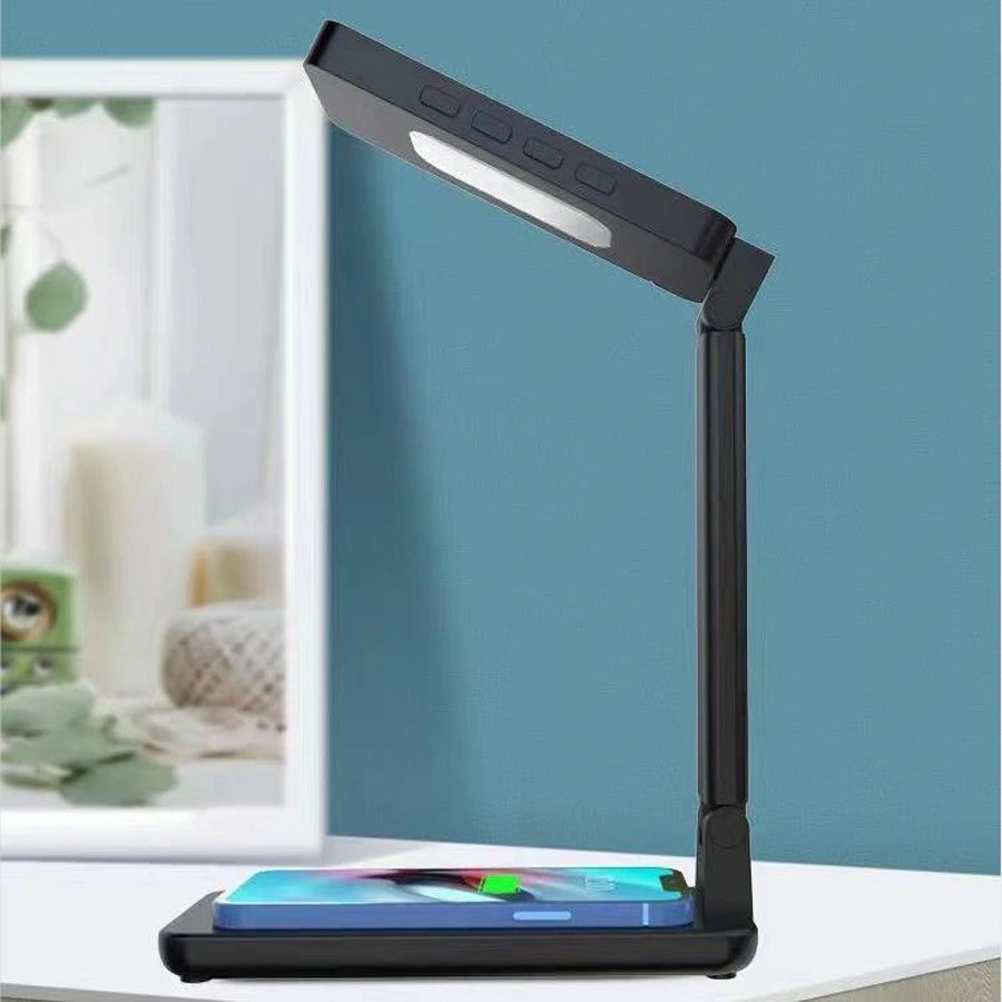 Supplier Qi 15W/10W/7.5W/5W Fast Mobile Phone Wireless Charger with Clock LED Lamp