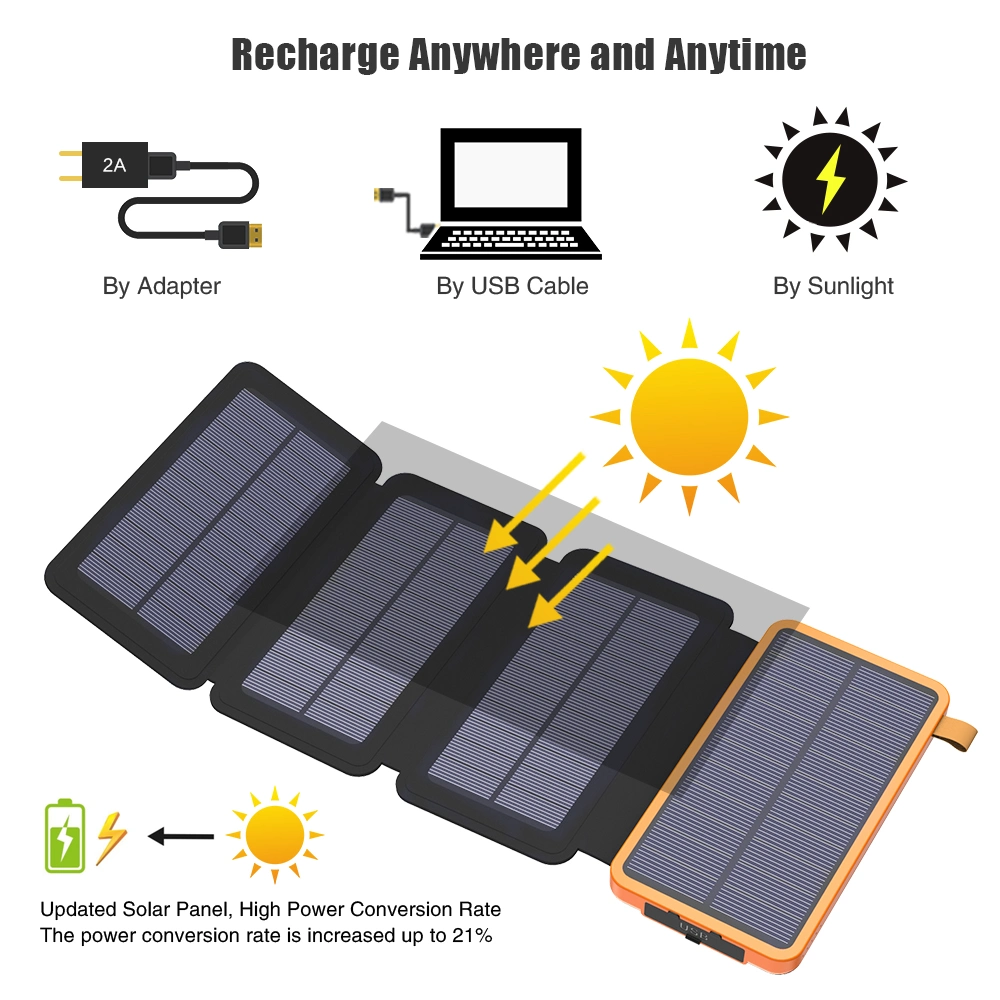 10000mAh Solar External Battery Electric Cigarette Lighter Power Bank